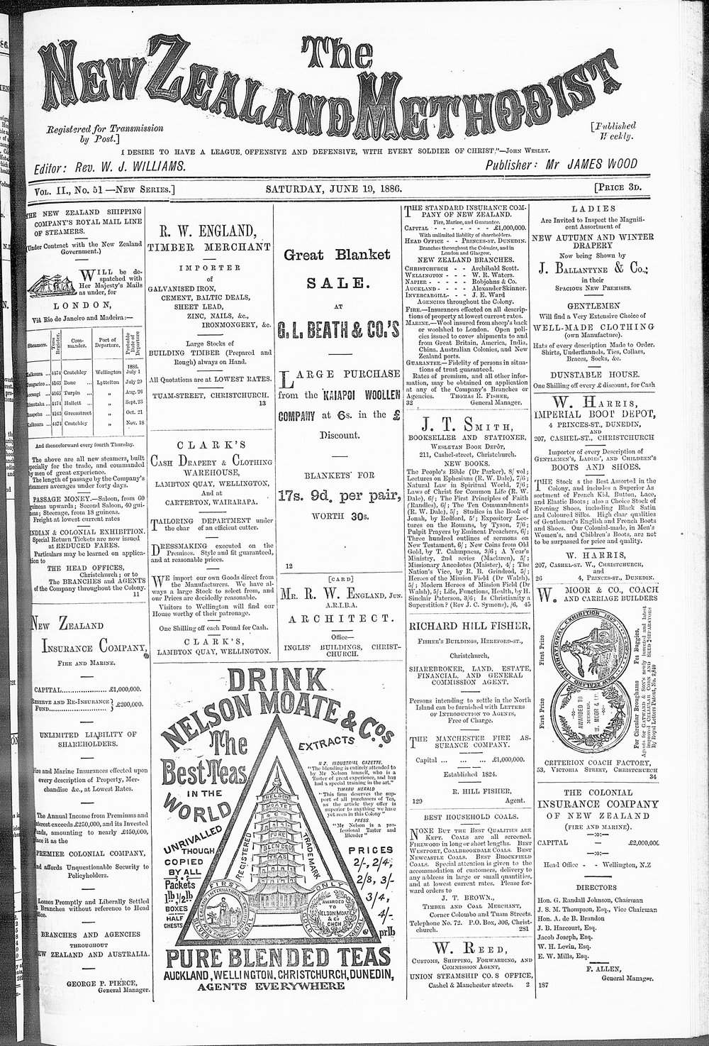 The New Zealand Methodist Times: 19th June 1886