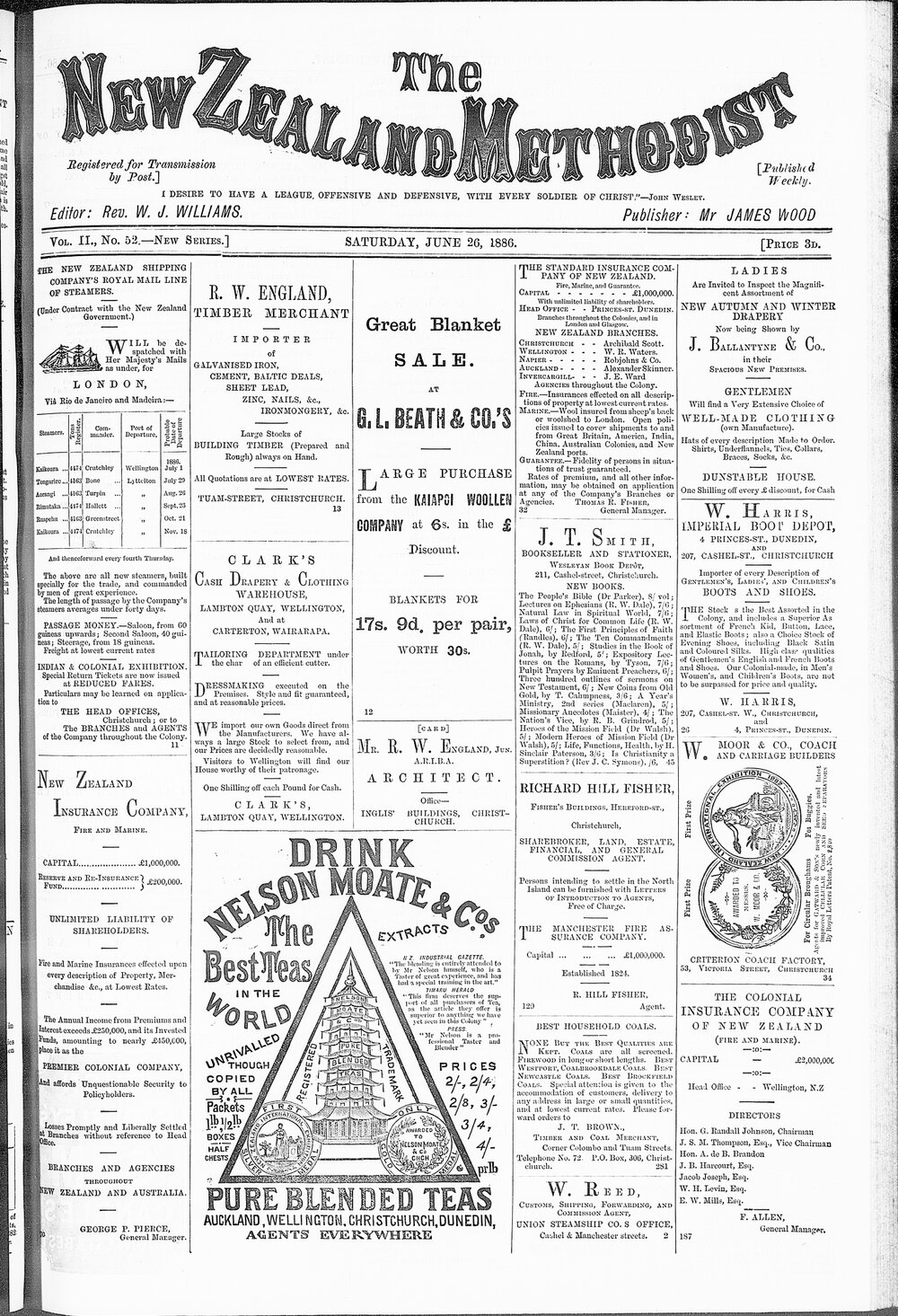 The New Zealand Methodist Times: 26th June 1886