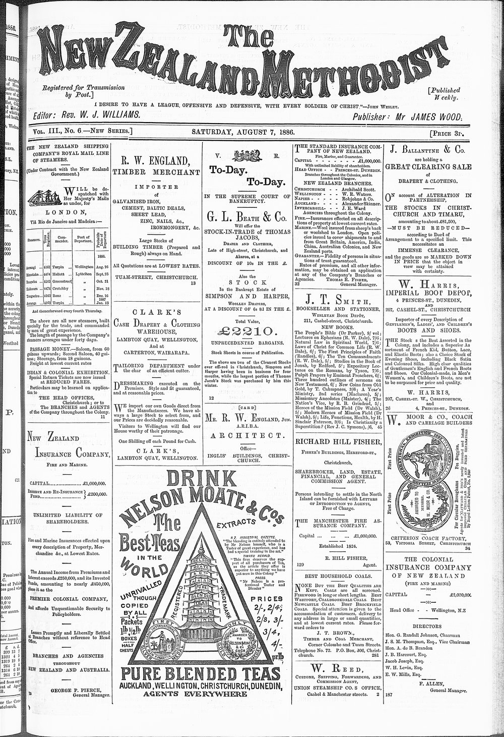 The New Zealand Methodist Times: 7th August 1886