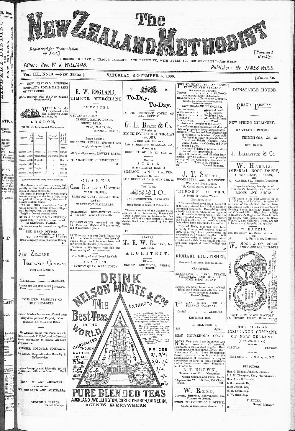 The New Zealand Methodist Times: 4th September 1886