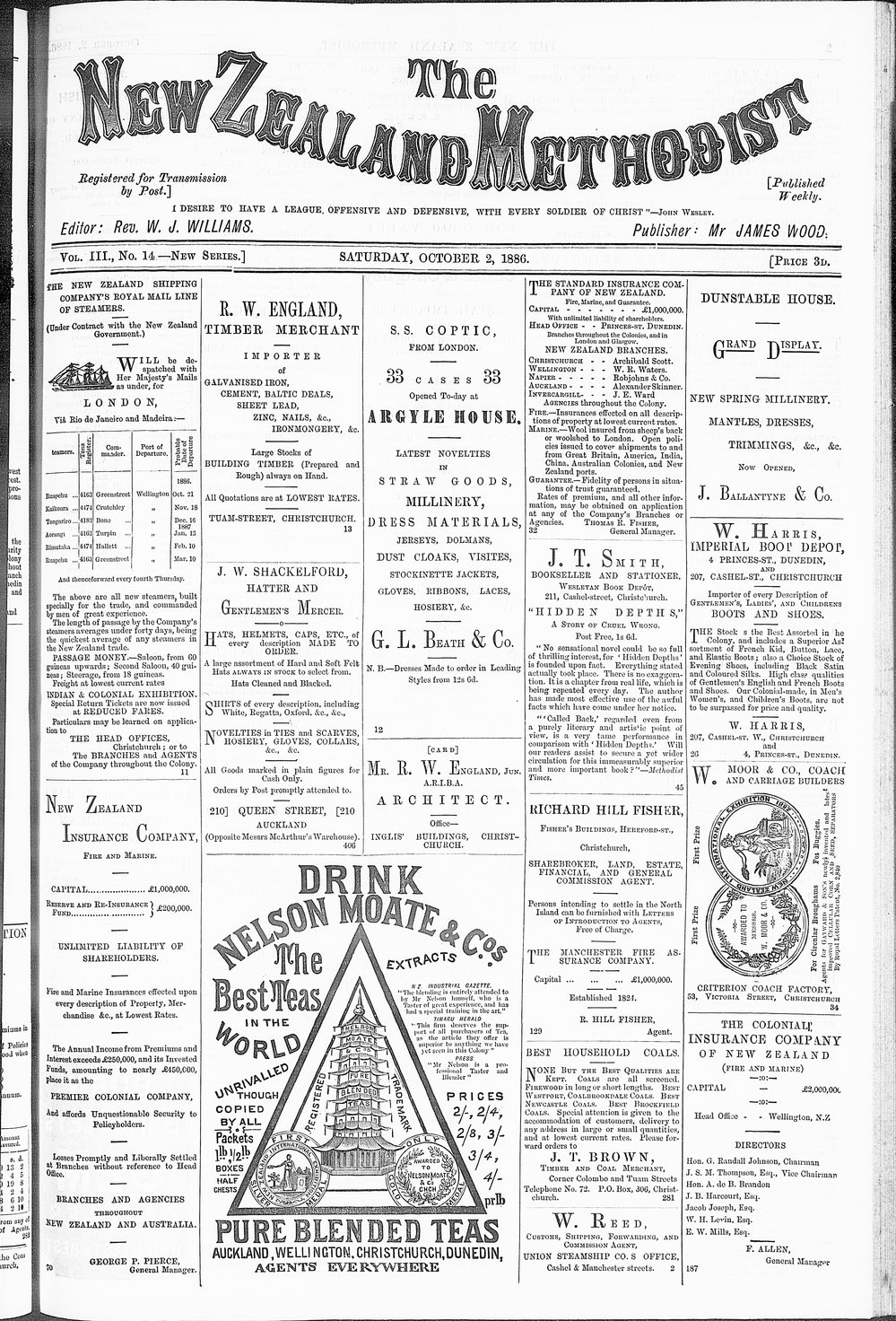 The New Zealand Methodist Times: 2nd October 1886