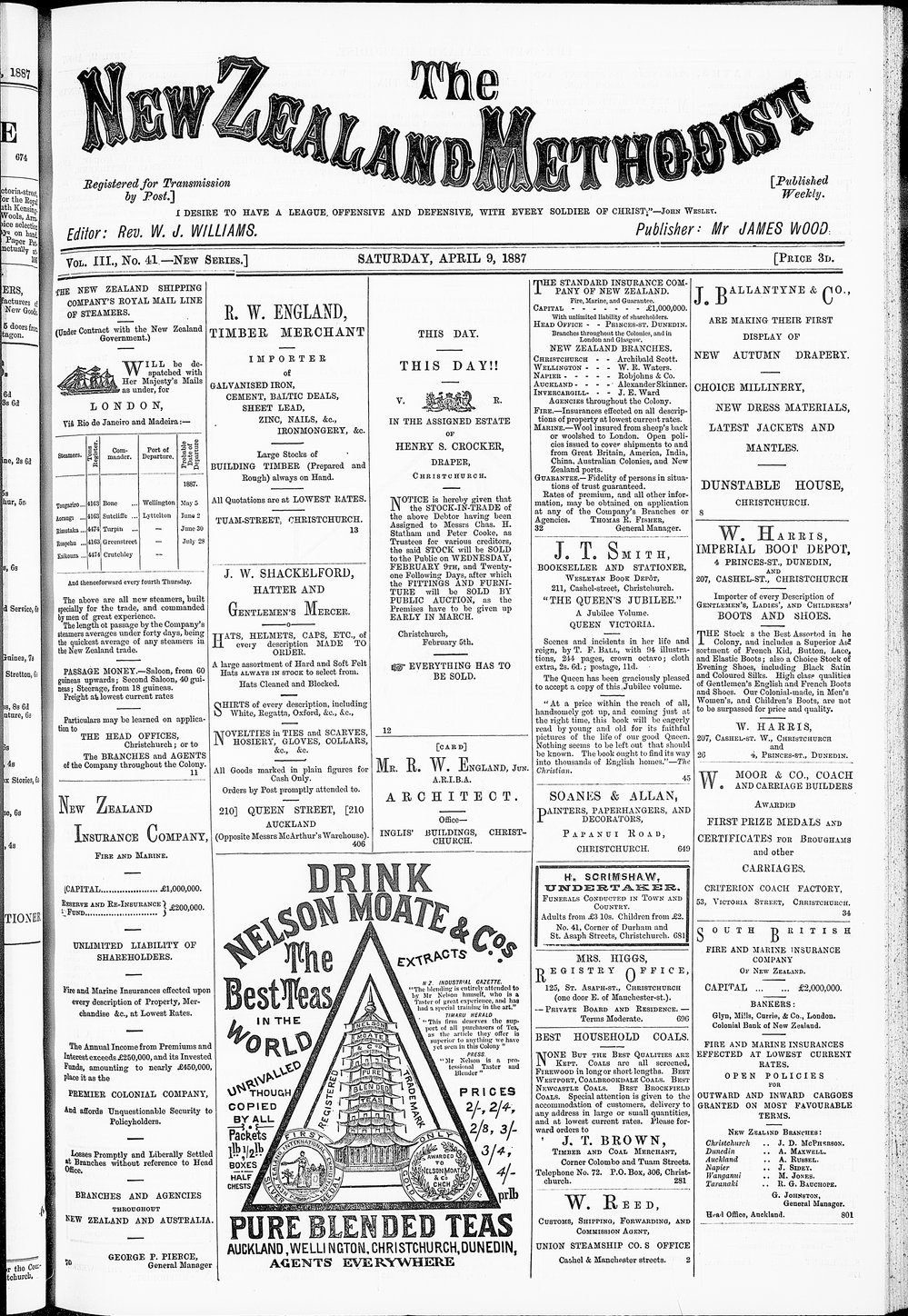 The New Zealand Methodist Times: 9th April 1887