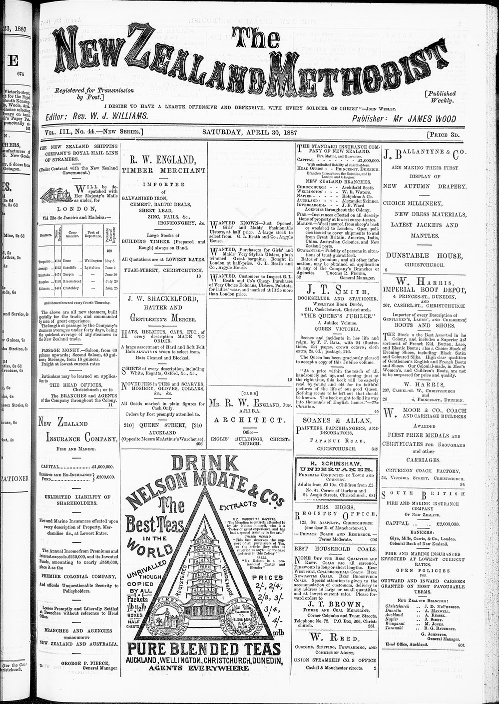 The New Zealand Methodist Times: 30th April 1887