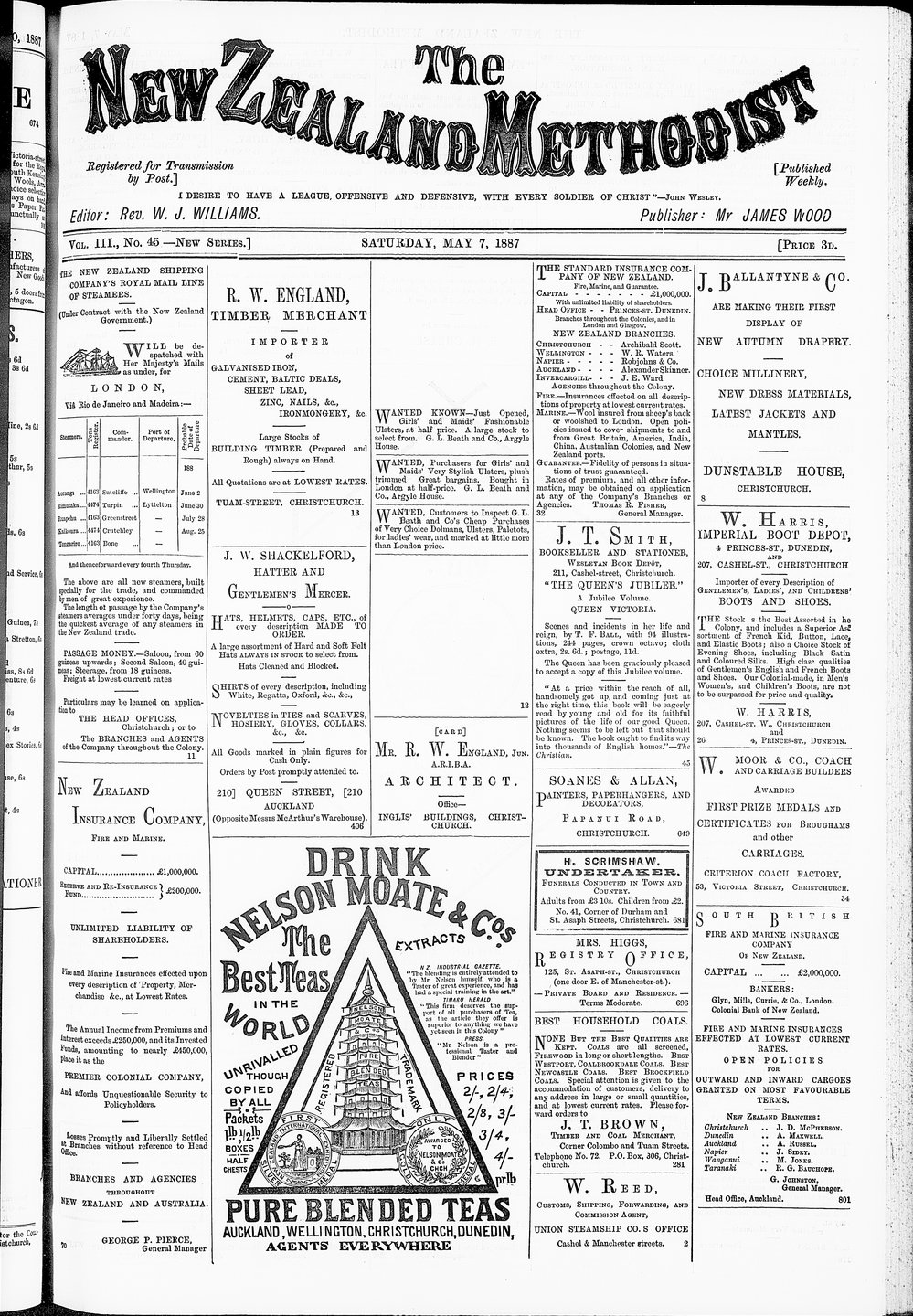 The New Zealand Methodist Times: 7th May 1887