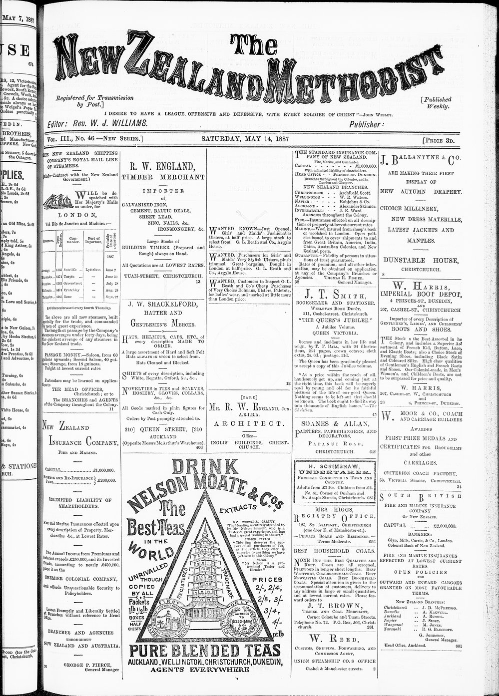 The New Zealand Methodist Times: 14th May 1887