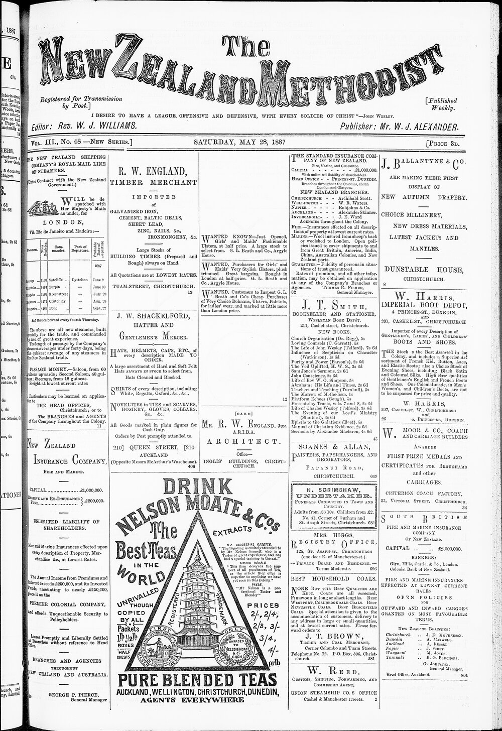 The New Zealand Methodist Times: 28th May 1887