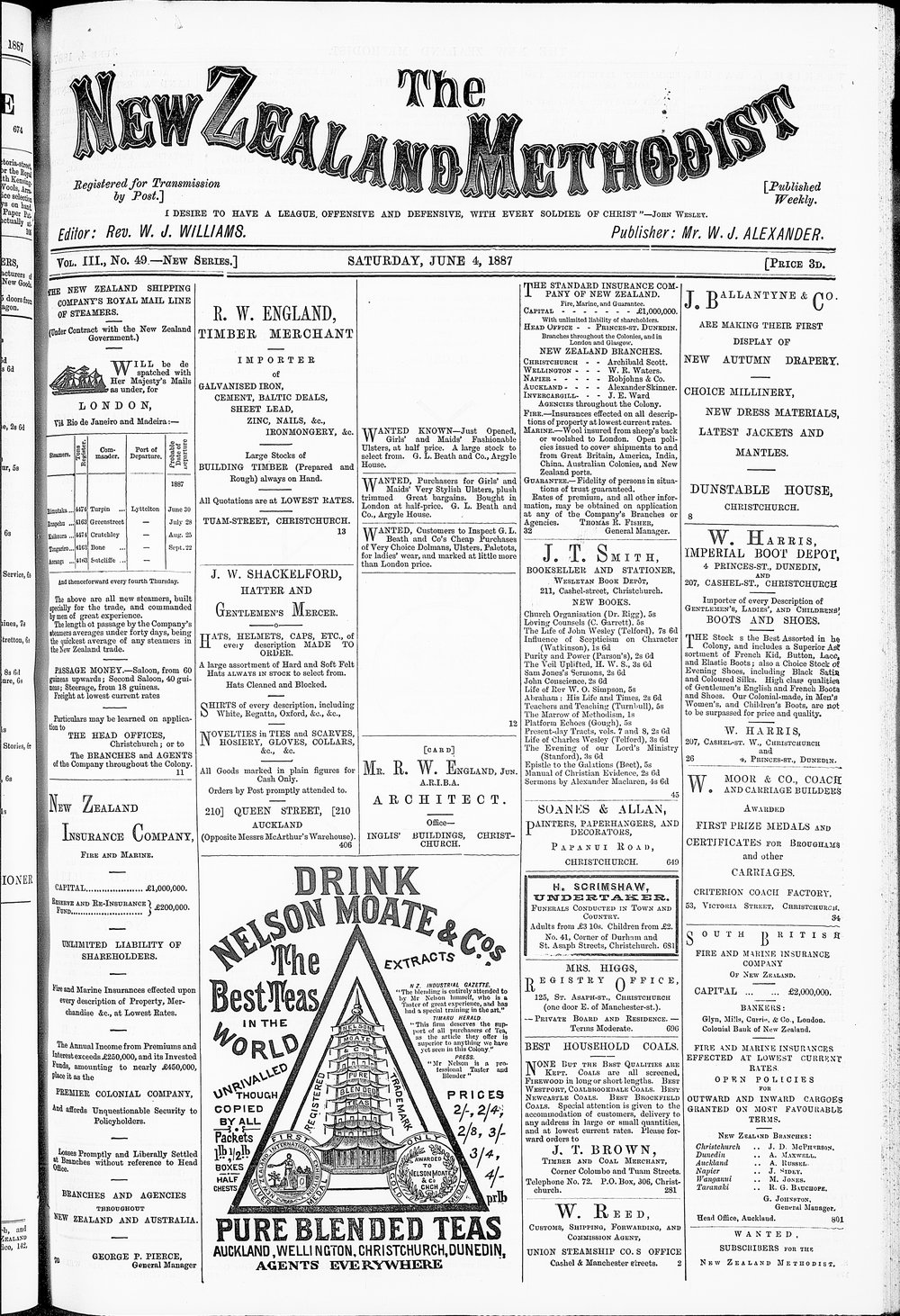 The New Zealand Methodist Times: 4th June 1887