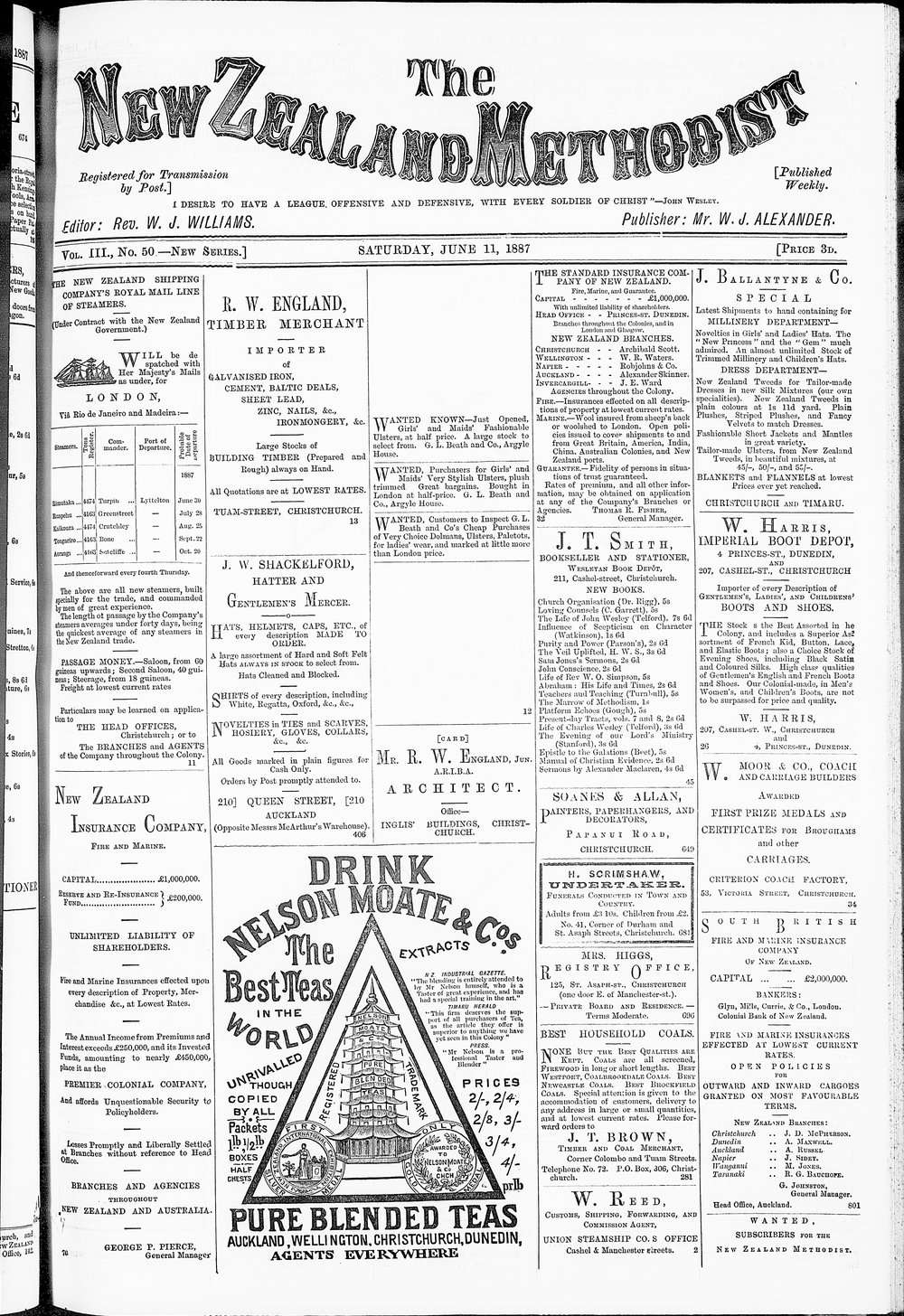 The New Zealand Methodist Times: 11th June 1887