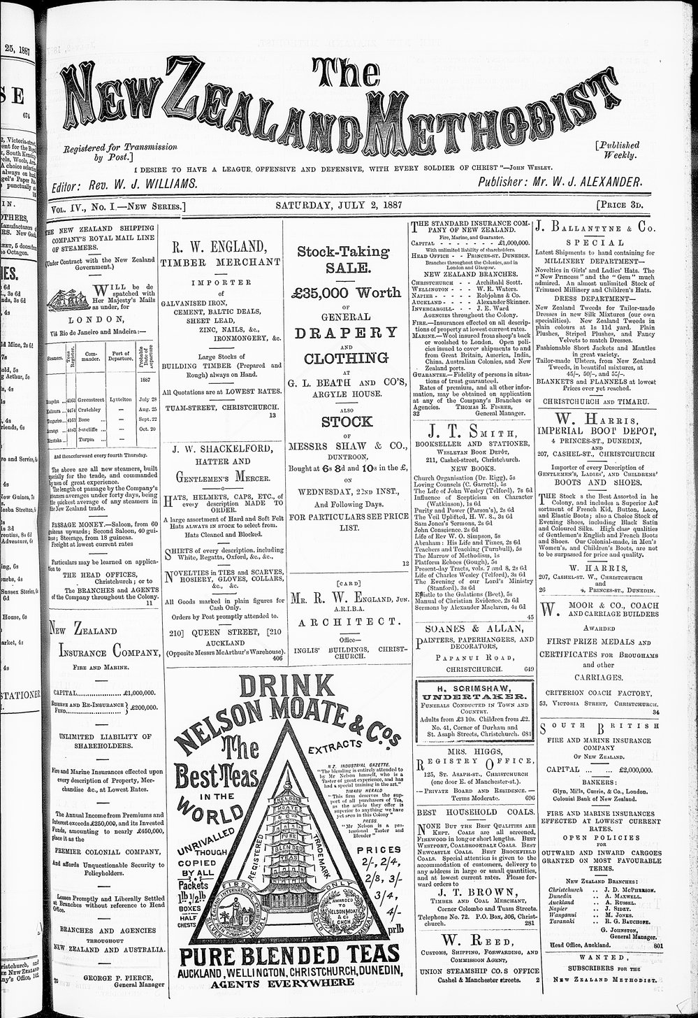 The New Zealand Methodist Times: 2nd July 1887