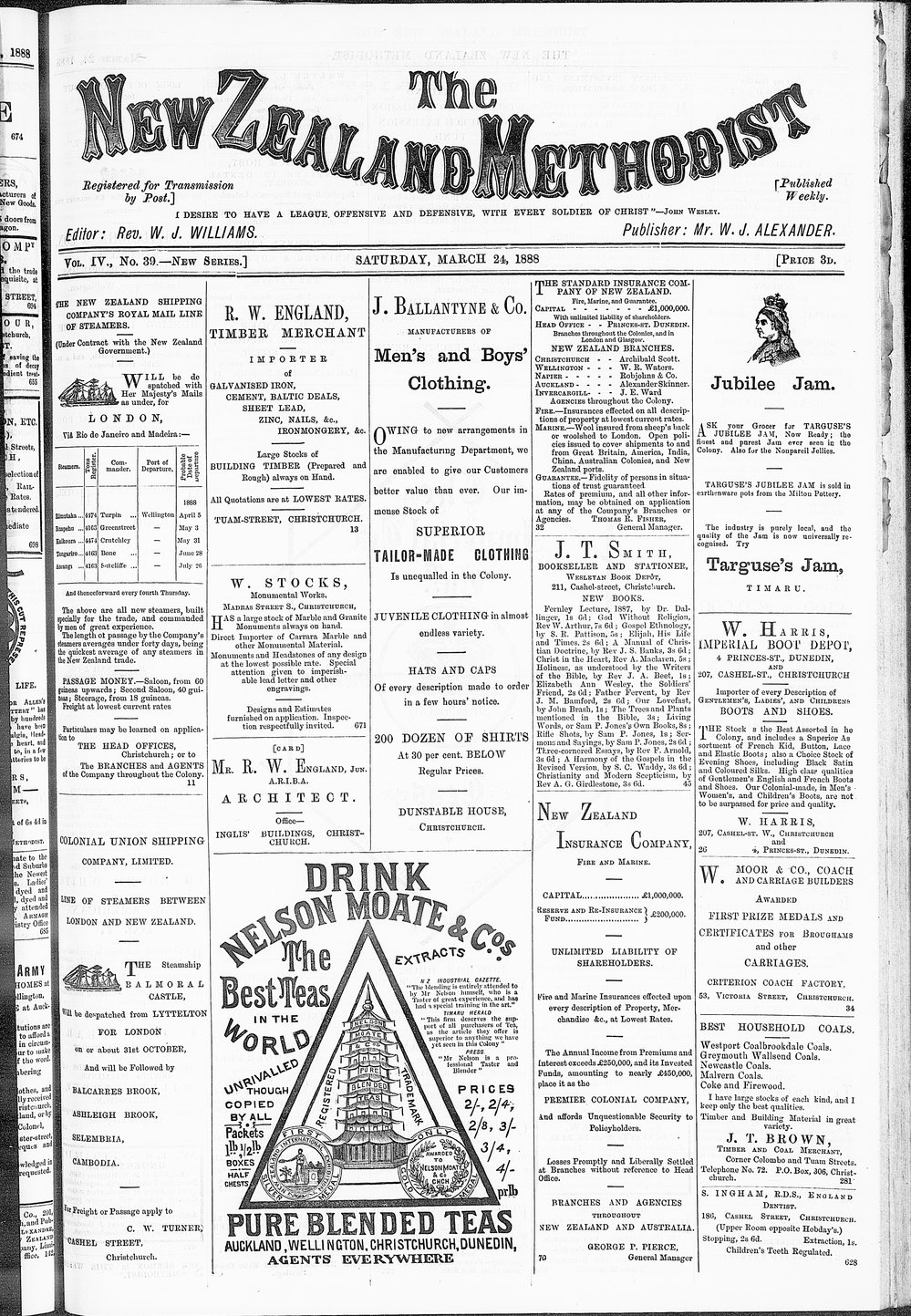The New Zealand Methodist Times: 24th March 1888