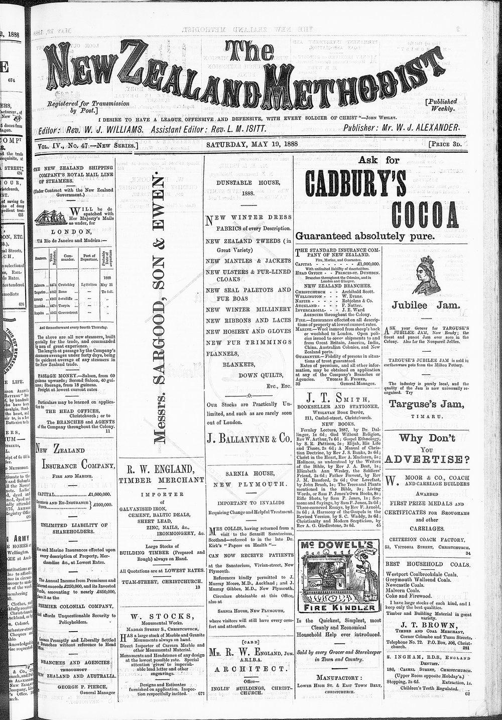 The New Zealand Methodist Times: 19th May 1888