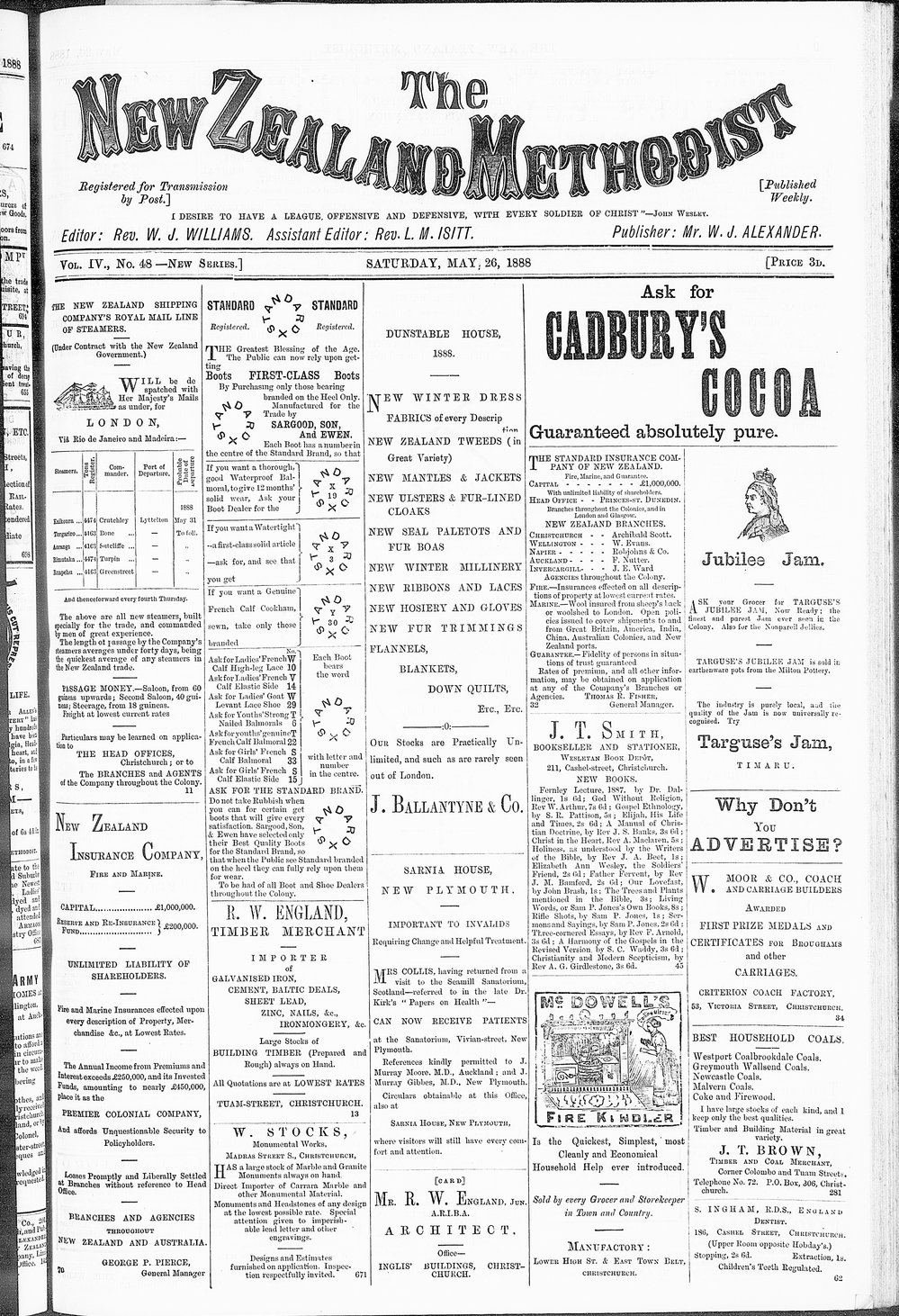The New Zealand Methodist Times: 26th May 1888