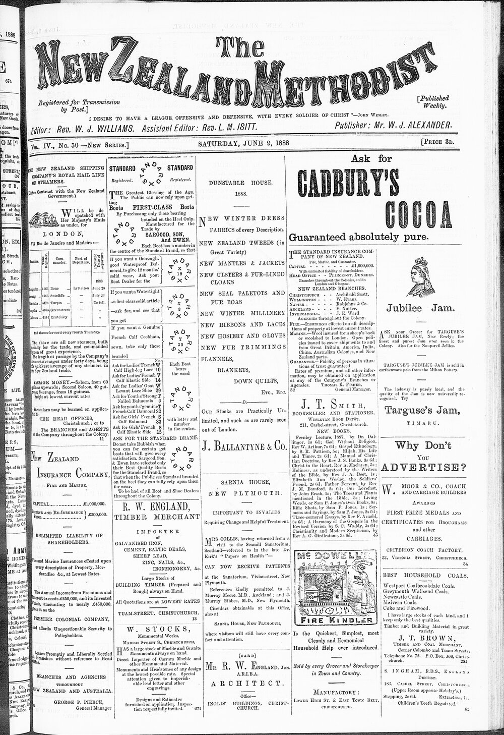 The New Zealand Methodist Times: 9th June 1888