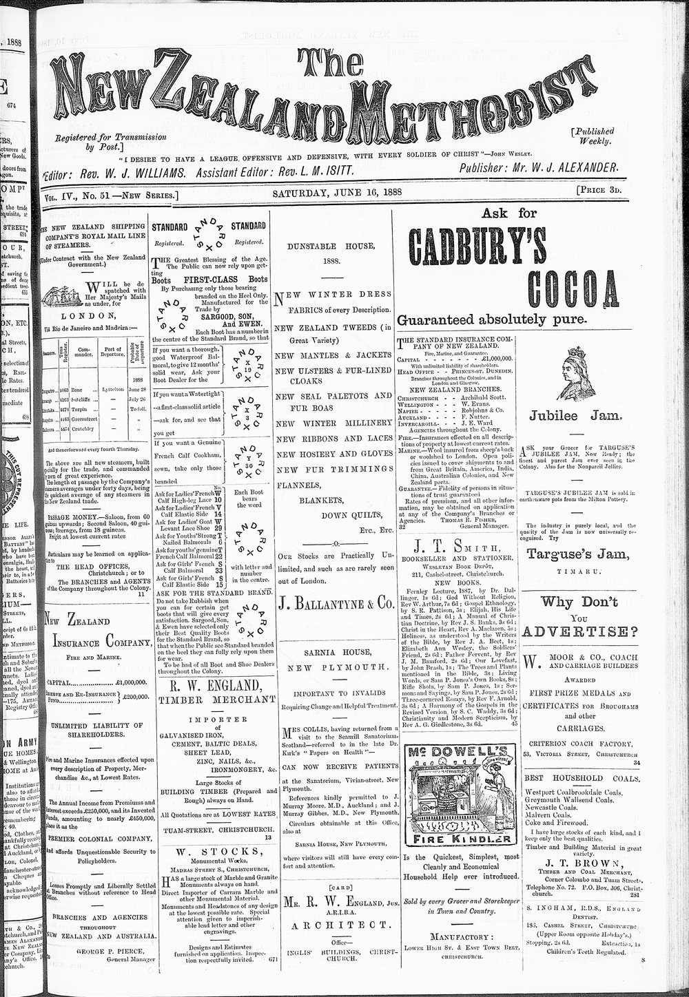 The New Zealand Methodist Times: 16th June 1888