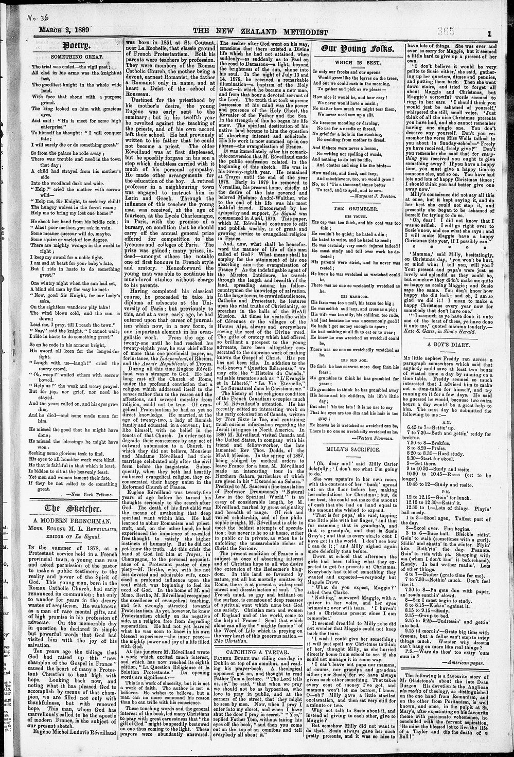 The New Zealand Methodist Times: 2nd March 1889