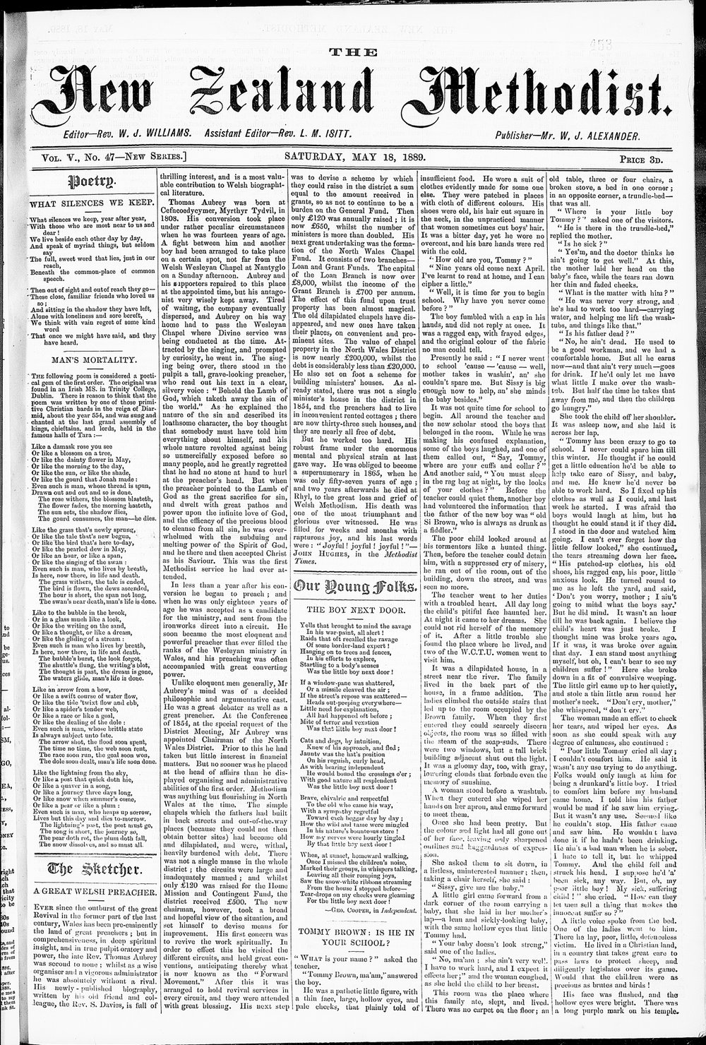 The New Zealand Methodist Times: 18th May 1889