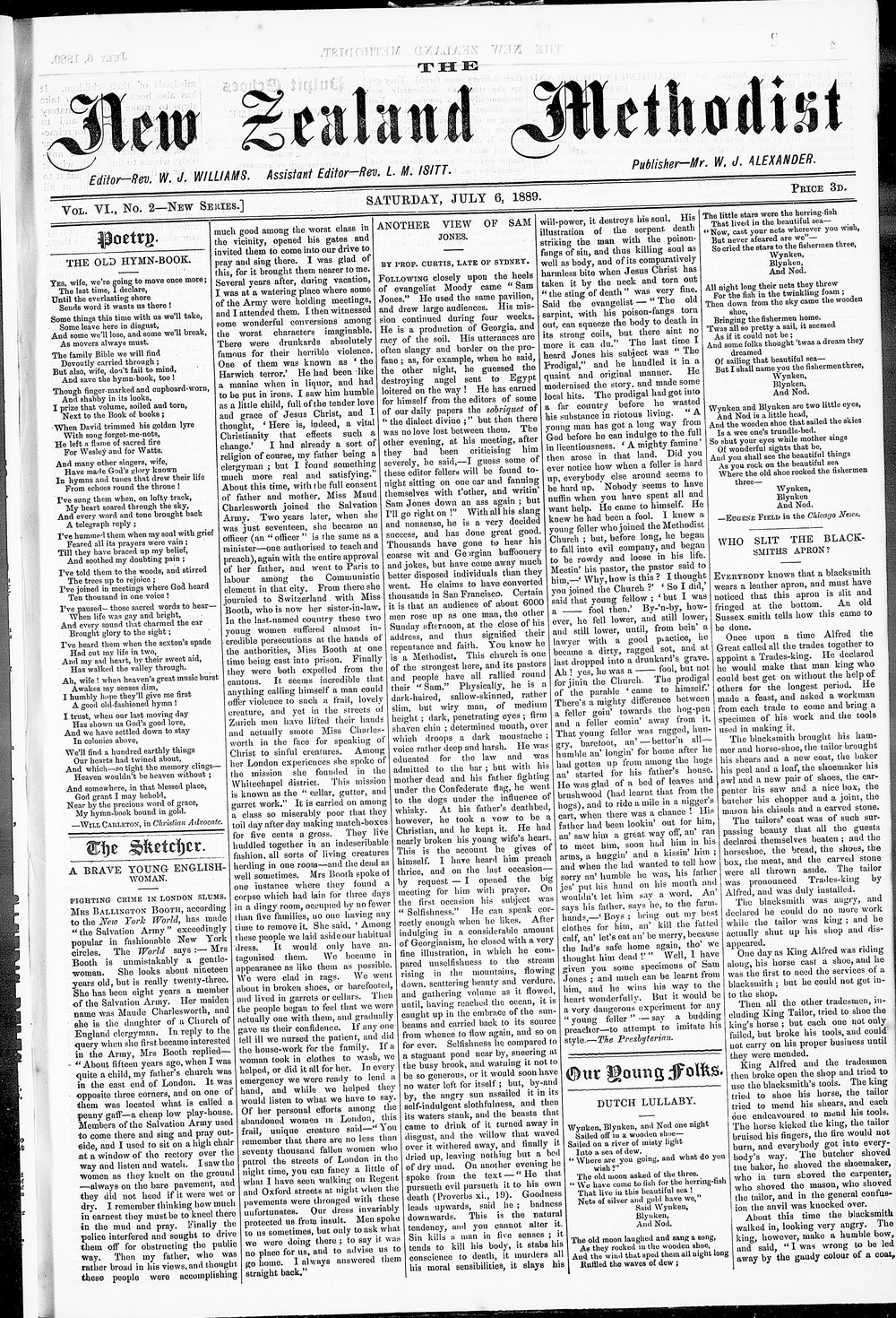 The New Zealand Methodist Times: 6th July 1889