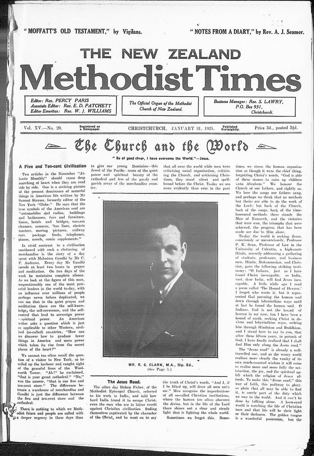 The New Zealand Methodist Times: 31st January 1925