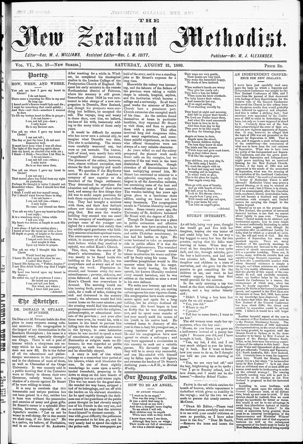The New Zealand Methodist Times: 31st August 1889