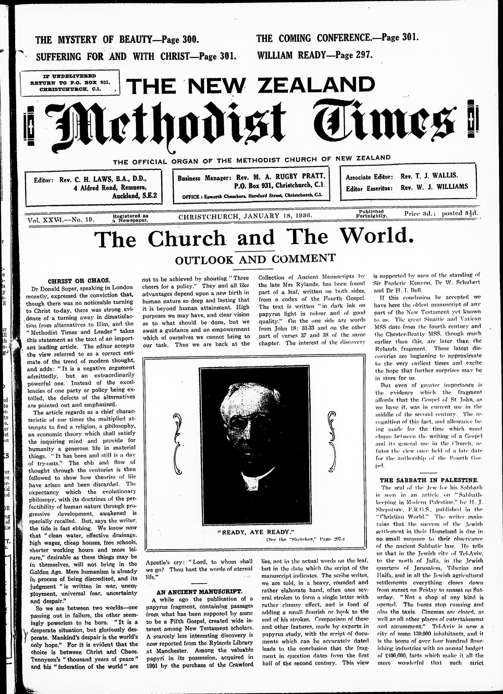 The New Zealand Methodist Times: 18th January 1936