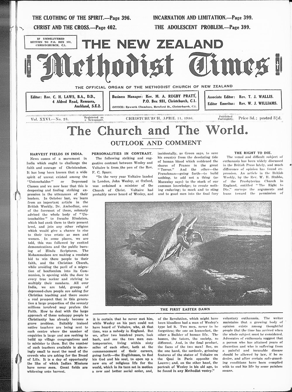 The New Zealand Methodist Times: 11th April 1936