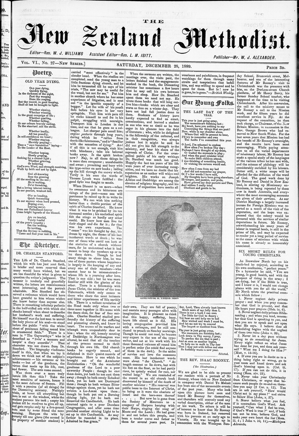 The New Zealand Methodist Times: 28th December 1889