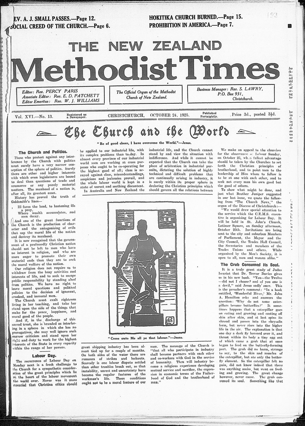The New Zealand Methodist Times: 24th October 1925