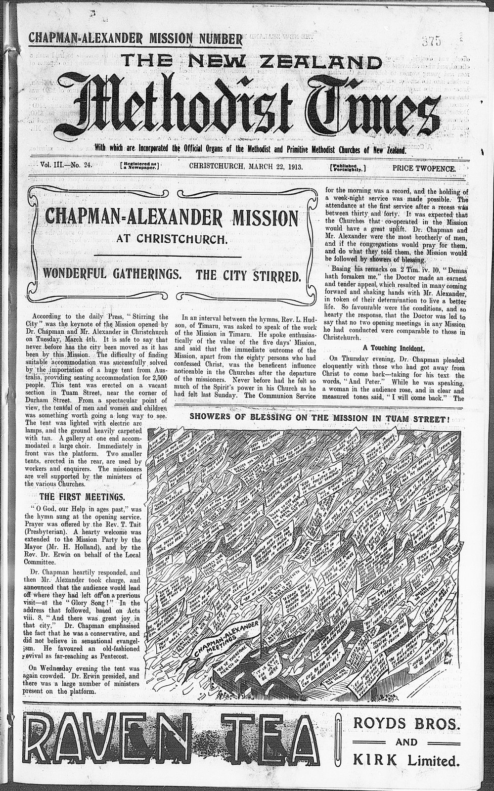 The New Zealand Methodist Times: 22nd March 1913