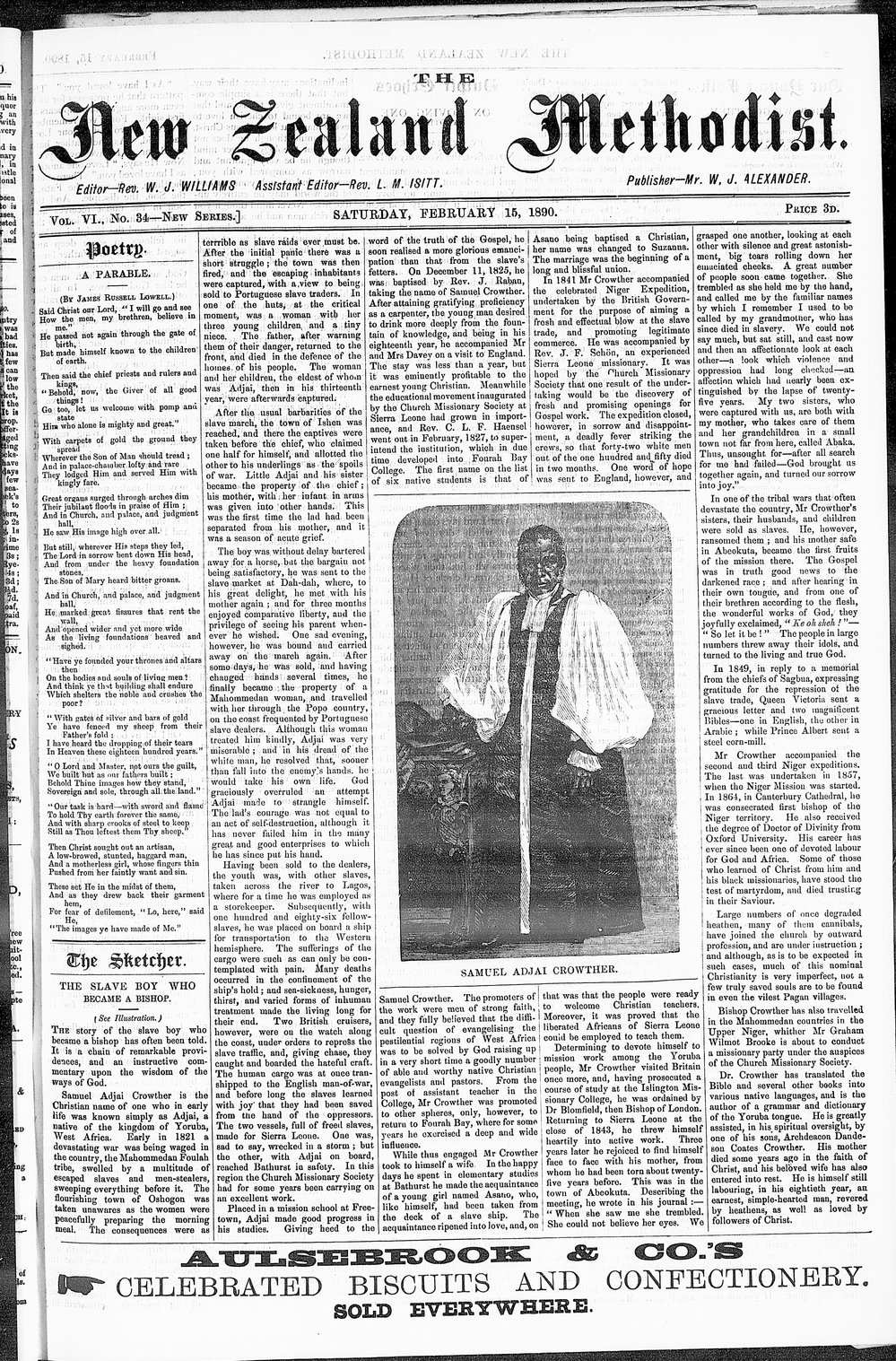 The New Zealand Methodist Times: 15th February 1890