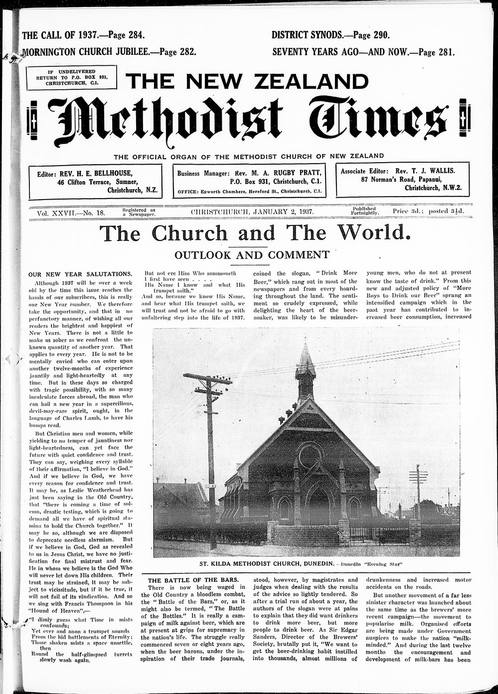The New Zealand Methodist Times: 2nd January 1937