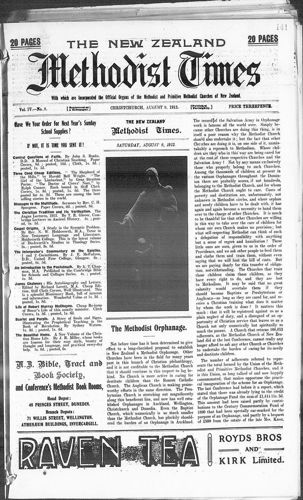 The New Zealand Methodist Times: 9th August 1913