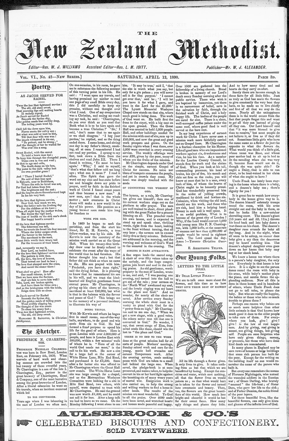 The New Zealand Methodist Times: 12th April 1890