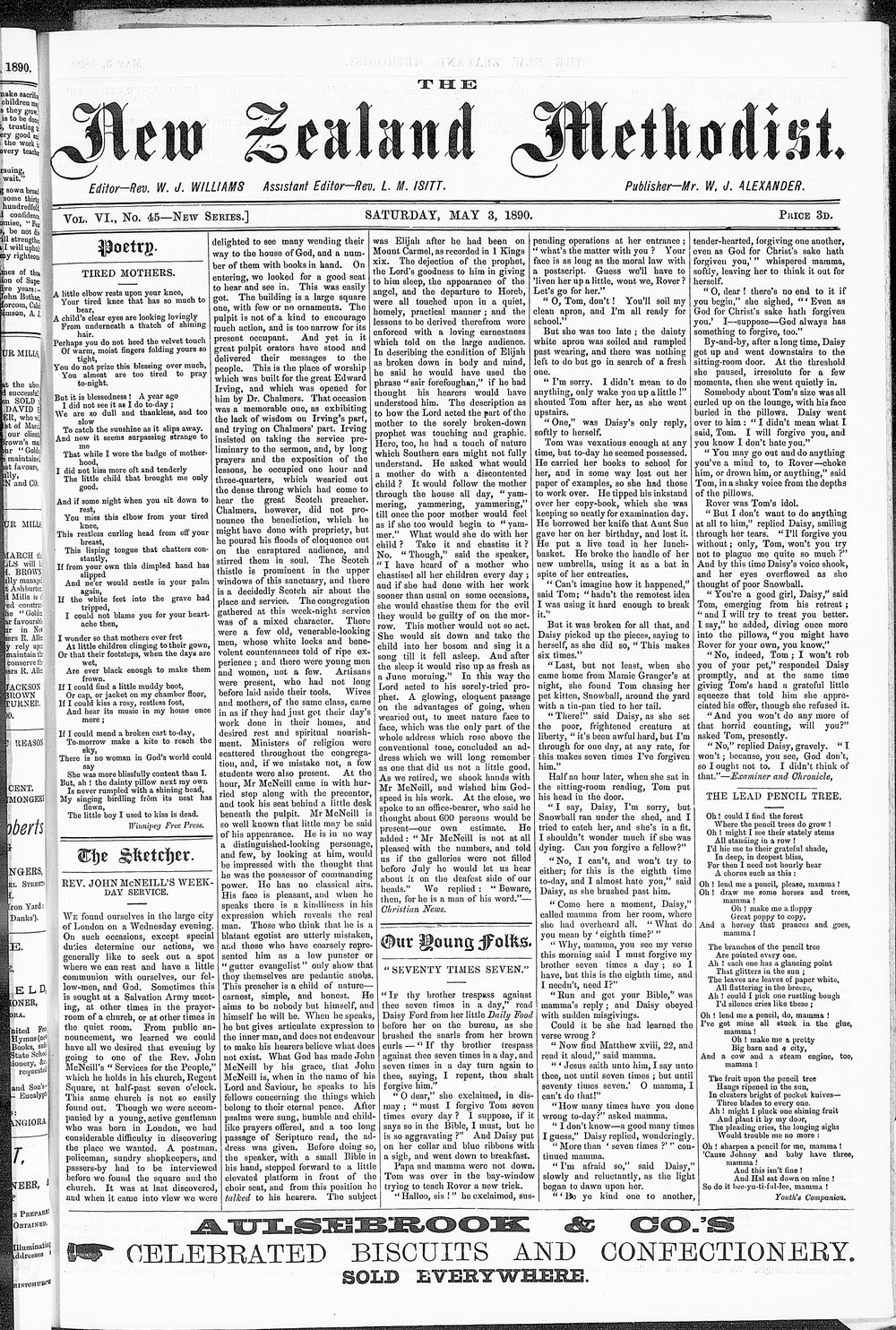 The New Zealand Methodist Times: 3rd May 1890