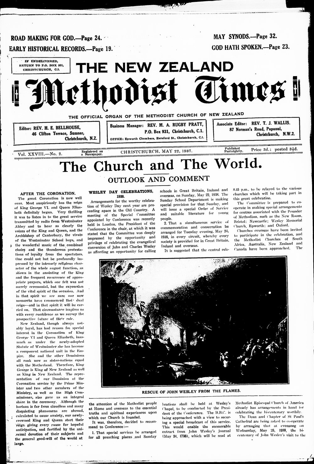 The New Zealand Methodist Times: 22nd May 1937