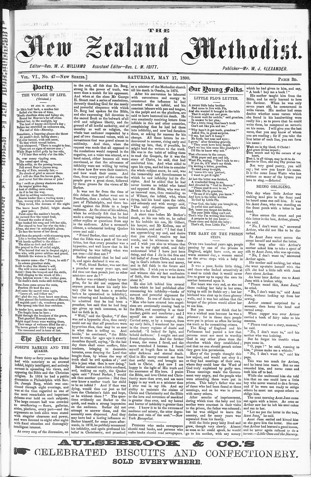 The New Zealand Methodist Times: 17th May 1890