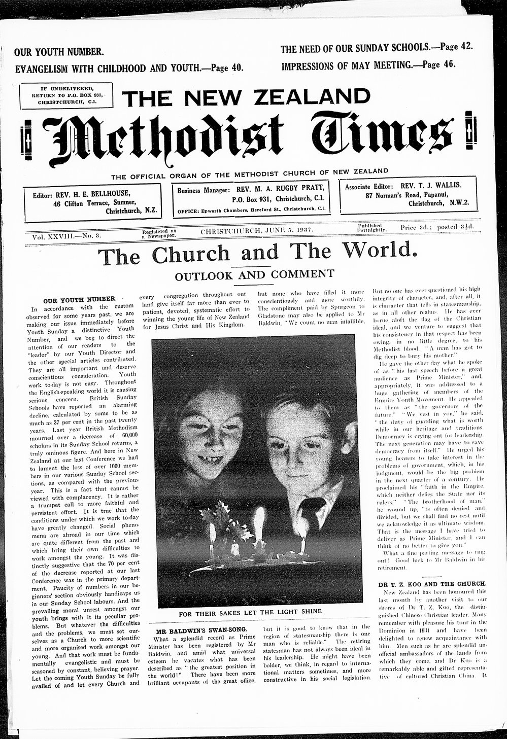 The New Zealand Methodist Times: 5th June 1937