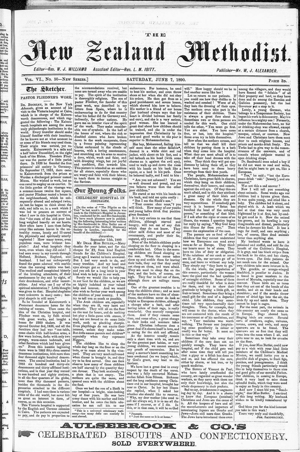 The New Zealand Methodist Times: 7th June 1890