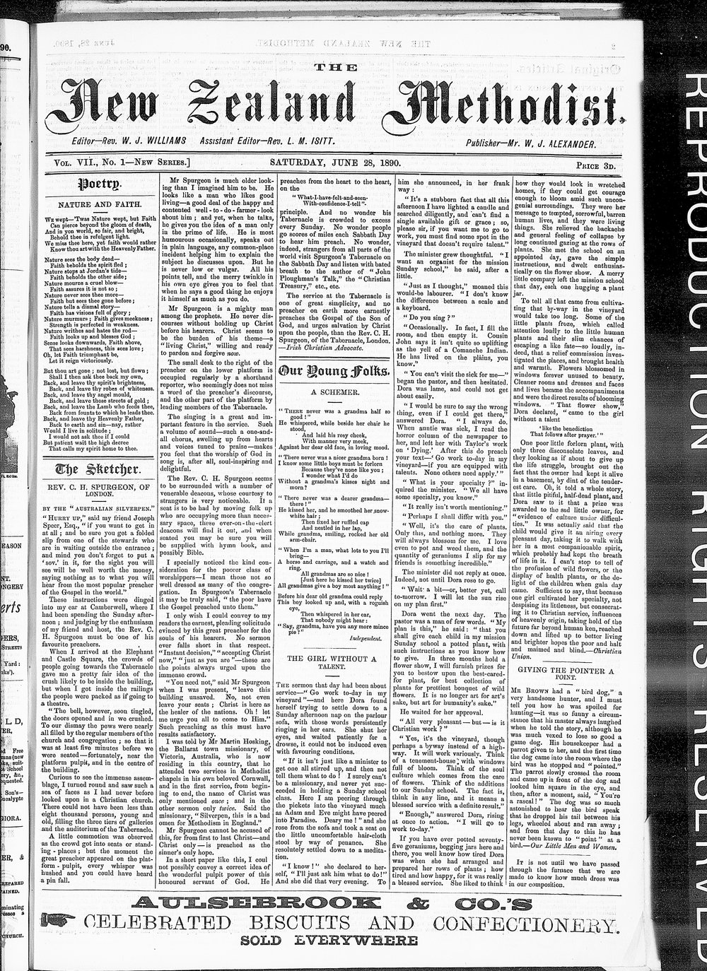 The New Zealand Methodist Times: 28th June 1890
