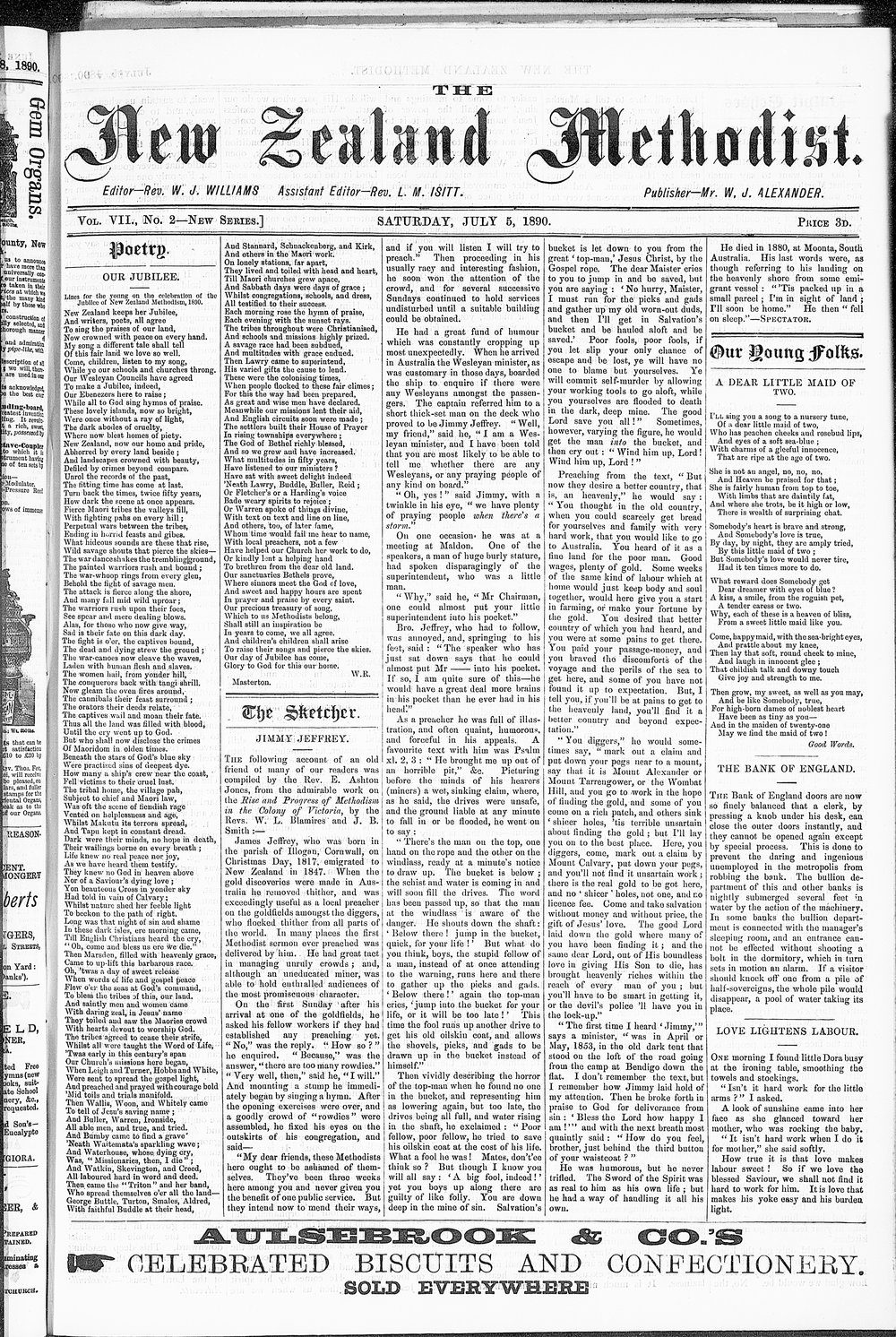 The New Zealand Methodist Times: 5th July 1890