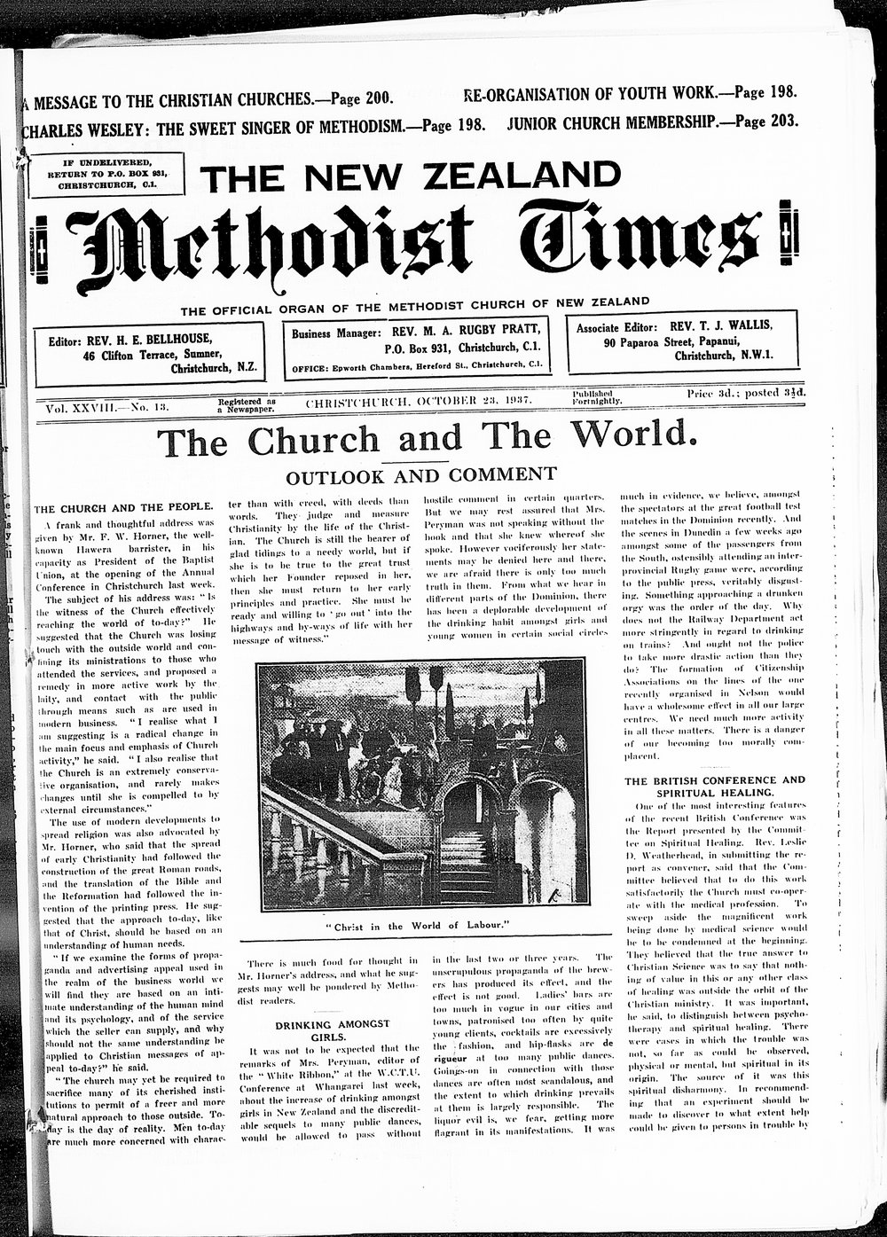 The New Zealand Methodist Times: 23rd October 1937