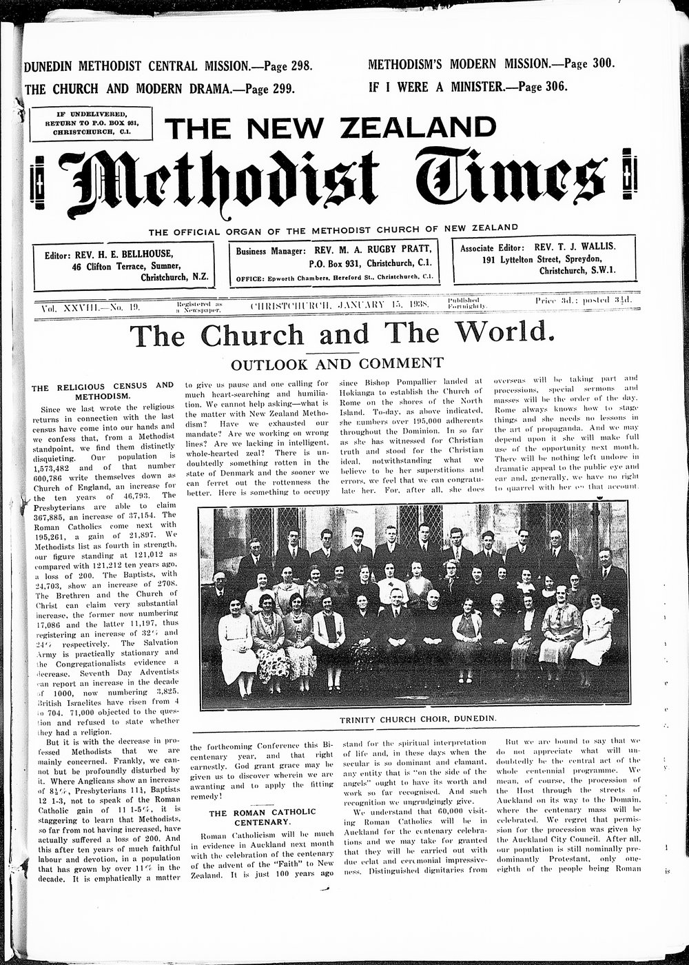 The New Zealand Methodist Times: 15th January 1938
