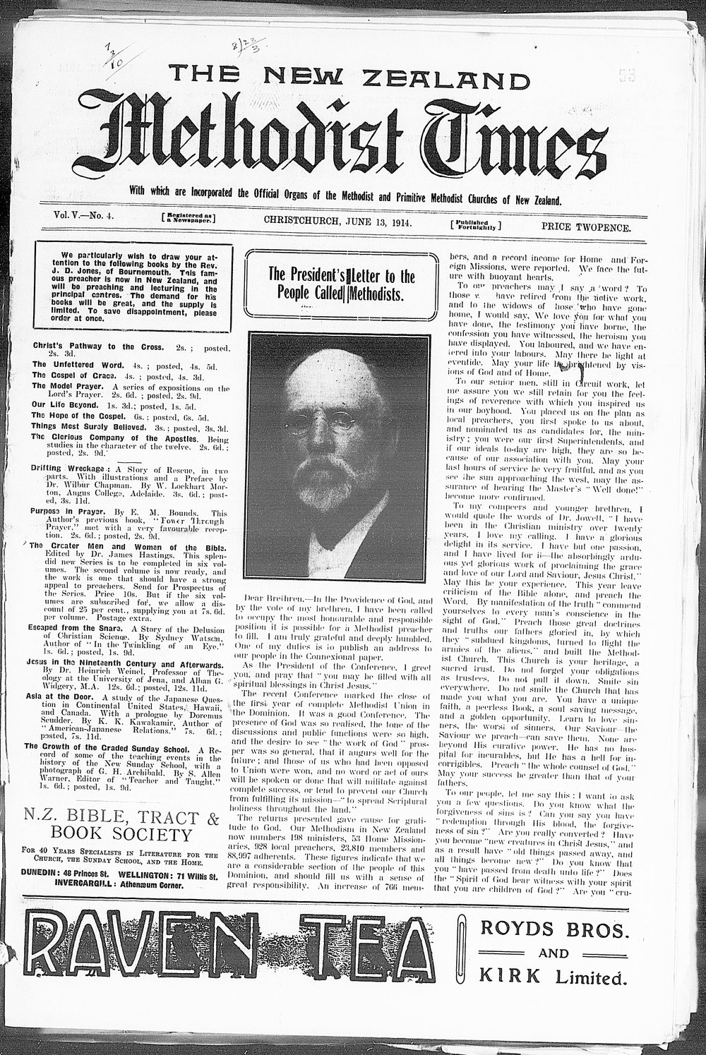 The New Zealand Methodist Times: 13th June 1914