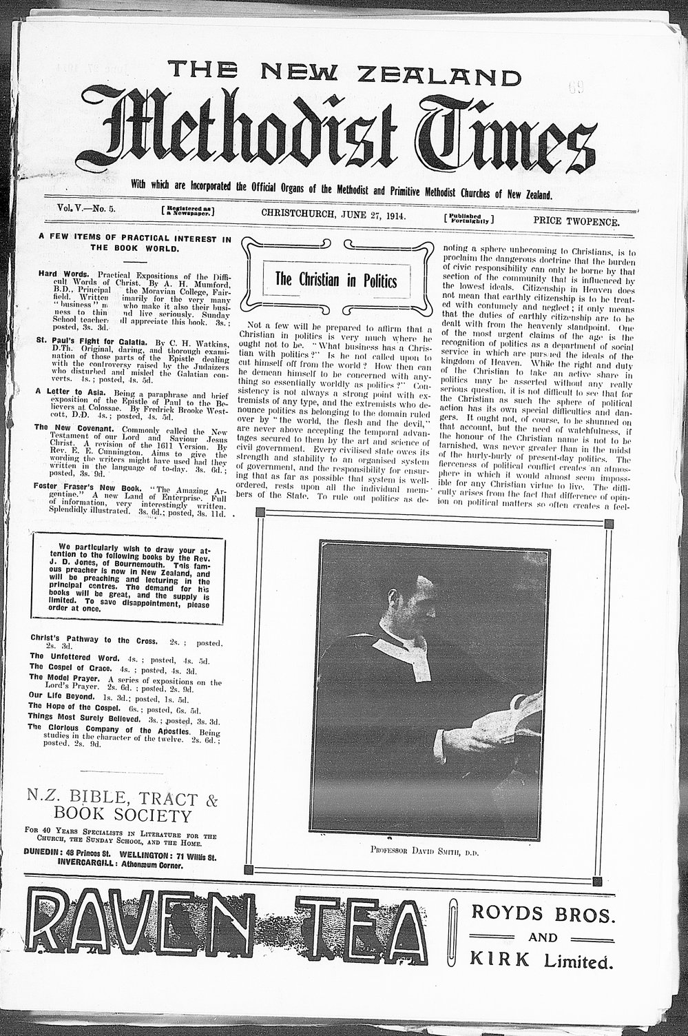 The New Zealand Methodist Times: 27th June 1914