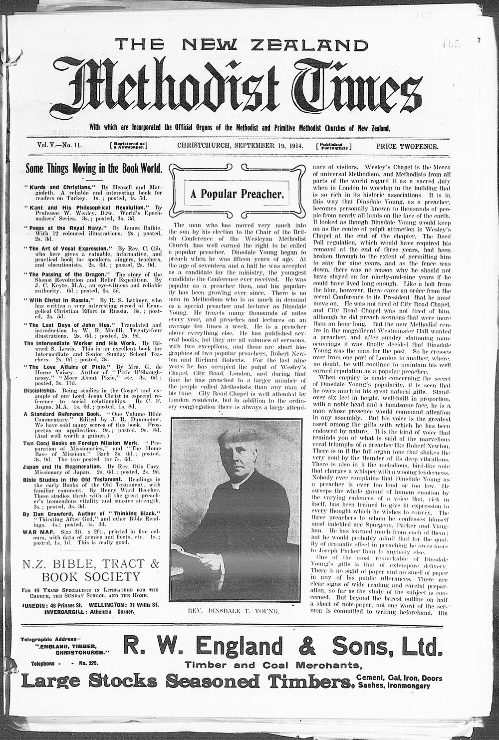 The New Zealand Methodist Times: 19th September 1914
