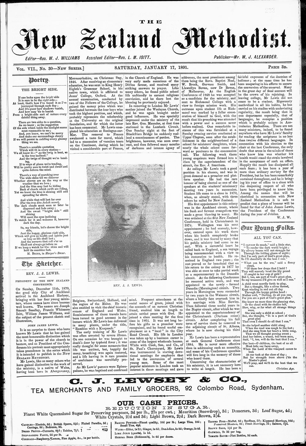 The New Zealand Methodist Times: 17th January 1891