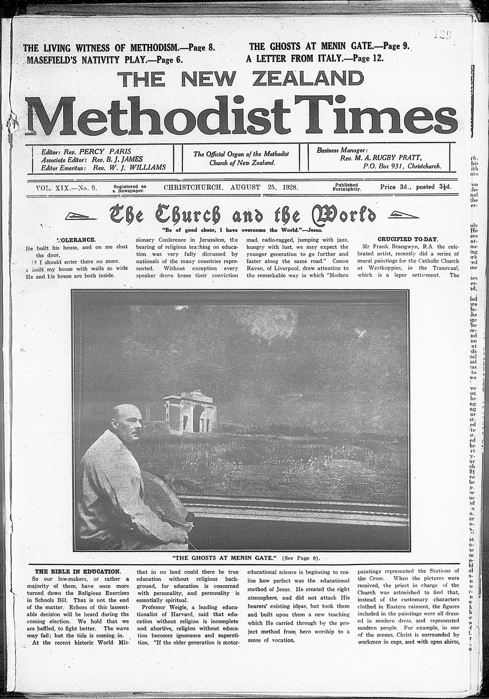 The New Zealand Methodist Times: 25th August 1928