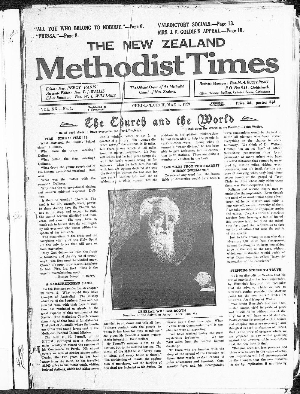 The New Zealand Methodist Times: 4th May 1929