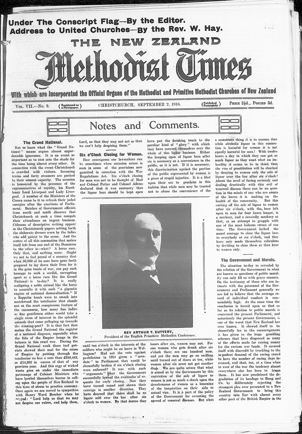 The New Zealand Methodist Times: 2nd September 1916
