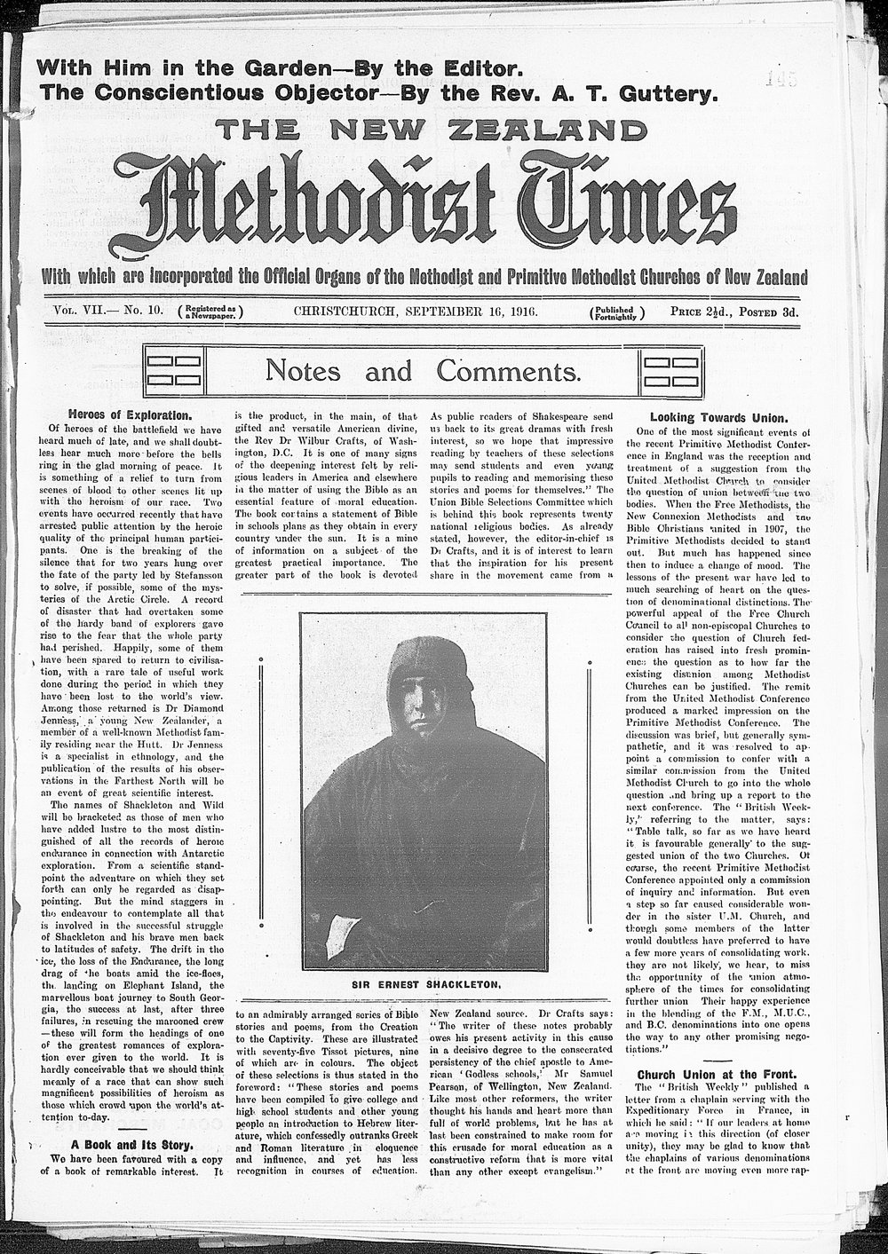 The New Zealand Methodist Times: 16th September 1916