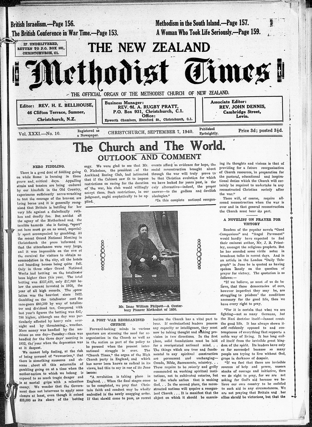 The New Zealand Methodist Times: 7th September 1940